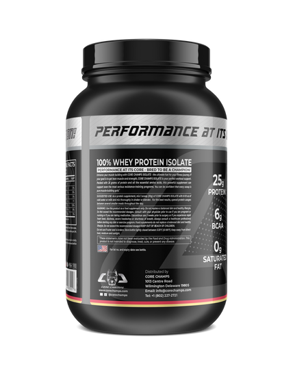 Core Champs Isolate – 100% Whey Protein Isolate | 2lbs | 30 Servings